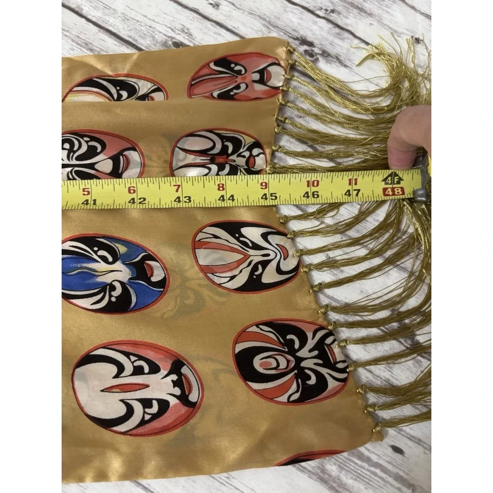 Vintage 100% Silk Print Scarf 11x45